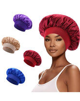 High Stretch Shower Cap Solid Color Satin Hair Care Hat