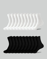 5 Pairs/10 Pairs Men/Women Solid Color Ankle Socks, Black & White & Grey, Versatile Crew Socks For All Seasons, Fall