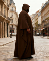 Big & Tall Men's Punk Hooded Button Loose Cloak