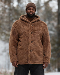 Big & Tall Men's Solid Color Hooded Velvet Jacket Cardigan M-3XL