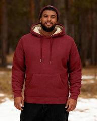 Big & Tall Men's Solid Color Velvet Thickened Hoodie S-3XL
