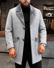 Big & Tall Men's Fur Coat Suit M-5XL