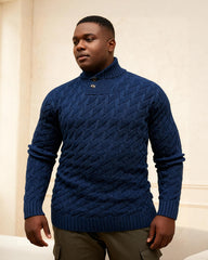 Big & Tall Men's Solid Color Knit Pullover Round Neck Slim-Fit Sweater S-3XL