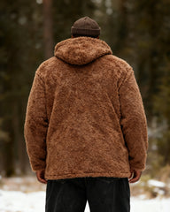 Big & Tall Men's Solid Color Hooded Velvet Jacket Cardigan M-3XL