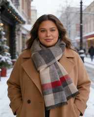 Business Fashion Plaid Scarf With Wool For Men And Women