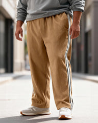 Big & Tall Men's Simple Strip Corduroy Sports Pants S-3XL