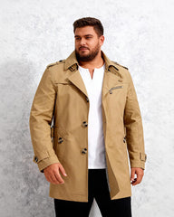 Big & Tall Men's Business Style Windbreaker Jacket Coat M-5XL