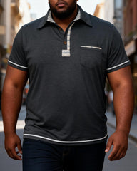 Big & Tall Men's Casual Pocket Button Lel POLO Short Sleeve T-Shirt S-3XL