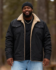 Big & Tall Men's Velvet Cuswork Casual Jacket S-5XL