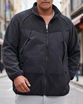 Big & Tall Men's Solid Color Ultra Light Fleece Warm Sports Jacket XL-5XL