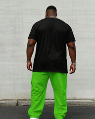 Big & Tall Men' June Festival Since 1865: My Real Independence Day Poster And Art Print Short Sleeve T-Shirt Trouser Set