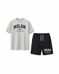 Big & Tall Men's Casual Sports Letter Printed Breathable Short-Sleeved T-Shirt Shorts Set