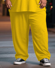 Big & Tall Men's Christmas Tie Elf Cosplay Printed T-Shirt Trousers Suit