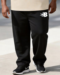 Big & Tall Men's Khachi Flame B Letter Printed T-Shirt Pants Set