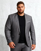 Big & Tall Men's Casual Slim Fit Single Row One Button Suit Jacket M-5XL