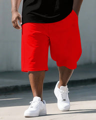 Big & Tall Men's Juneteenth Coconut Reggae Color Print POLO Short Sleeve Shorts Set