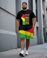 June Festival Years Ancestral Short-sleeved T-shirt Shorts Men's Suit