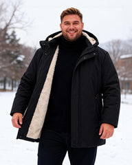 Solid Color Thickened Lamb Fleece Cotton-padded Jacket L-8XL