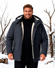 Solid Color Thickened Lamb Fleece Cotton-padded Jacket L-8XL