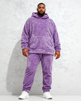 Big & Tall Men's Coral Fleece Hooded Sweater Pants Suit S-2XL