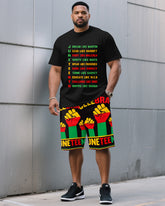 Short Sleeve T-Shirt Shorts Men's Loose Comfortable Set In Memory Of Obama June Festival