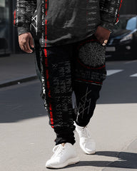 Men's Big & Tall Sweatsuit Nine Worlds Hoodie and Sweatpants Set