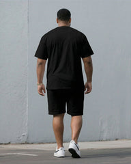 Memorial Black Free Short Sleeve T-Shirt Shorts Men's Set