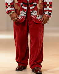 Big & Tall Men's Christmas Full Print Childish Print Suit