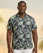 Big & Tall Men's Hawaiian Holiday Tropical Full Printed Cardigan Short Sleeve Shirt