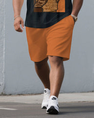 Big & Tall Men' June Day Short Sleeve T-Shirt Shorts Set