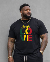 Big & Tall Men's June Day Memorial Ancestors Black Short Sleeve T-Shirt Shorts Set Black