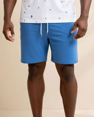 Big & Tall Men's Summer Vacation White Sailing & Blue Polo Shirt Short Sleeve Shorts Set