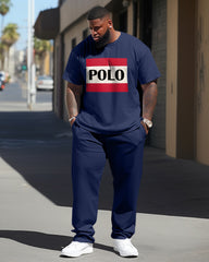 Men's Sports POLO Short-Sleeved Trousers Casual Two-Piece Set
