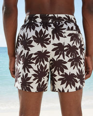 Big & Tall Men's Summer Hawaiian Big Leaf Swimming Fitness Swim Trunks/Shorts