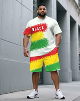 Classic Memorial Ancestor Color Black June Day Short Sleeve T-Shirt Shorts Set