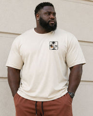 Big & Tall Men's Daily Casual Party Fashion Street Chest Hawaiian Print T-Shirt Shorts Set
