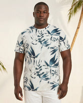Big & Tall Men's Full-width Bamboo Hand-printed Short-sleeved T-shirt