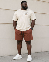 Big & Tall Men's Daily Casual Party Fashion Street Chest Hawaiian Print T-Shirt Shorts Set