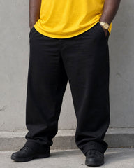 Big & Tall Men's Yellow & Black Chest Large Print With Daily Casual Short Sleeve T-Shirt Sports Pants Set