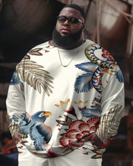 Big Guys Sport Street Floral Long Sleeve Sweatshirt Two-Piece Set