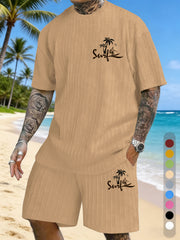 Small Print Texture Three-dimensional Jacquard Large Size Casual Suit