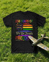 Big & Tall Men's Rainbow Hope Commemorative T-Shirt For The 250 Anniversary Of The Founding Of The United States