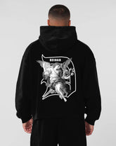 Printed Angel Front And Back Oversize Cotton Hoodie