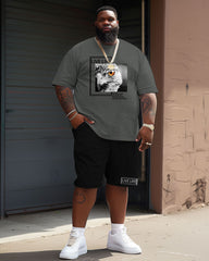 Street Casual Hawkeye Letter Print Large Men's Suit