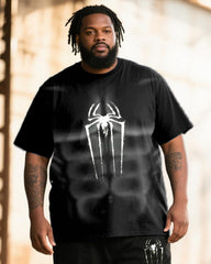 Big & Tall Men's Cosplay Pax Spider Print T-Shirt Trousers Suit