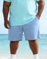 Men's Big & Tall Simple Hard Color Short Sleeve T-Shirt Shorts Set