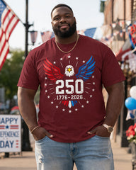 United States 250 Anniversary Retro Red Print T-shirt