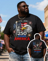 United States 250 Anniversary Printed Black T-shirt
