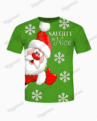Big Guys Merry Christmas Santa Snowflake T-shirt Shorts Set