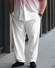 Holiday Gradient Printed Big & Tall Men's Short Sleeved Shirt Set